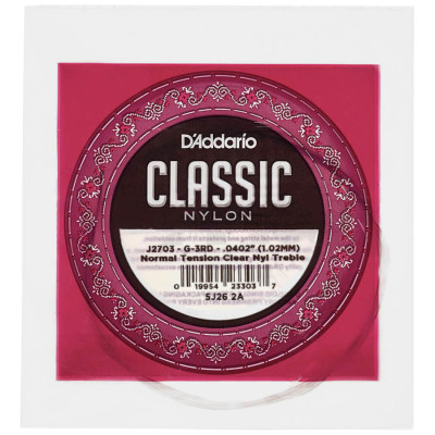D'Addario J2703 Classic Nylon Normal Tension - 3rd (G) струна для класичної гітари 3 (G)